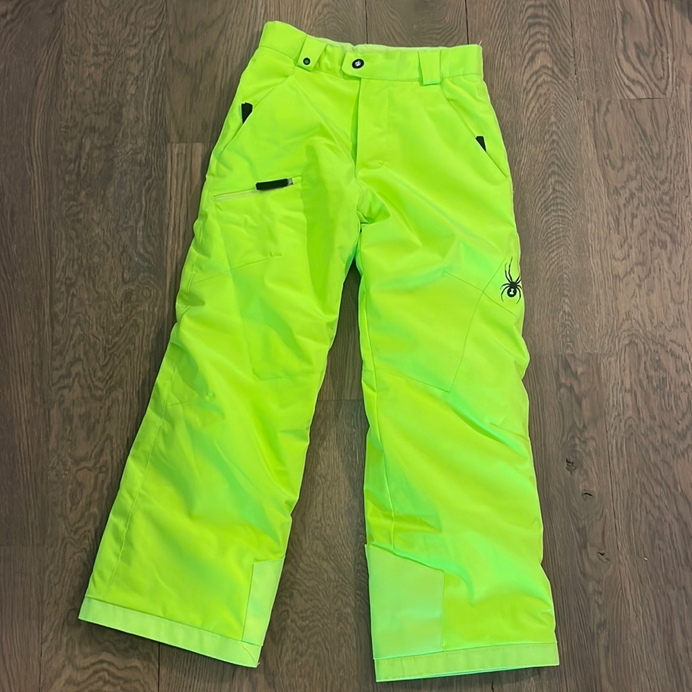 Spyder Ski Pants Youth 10 Neon
